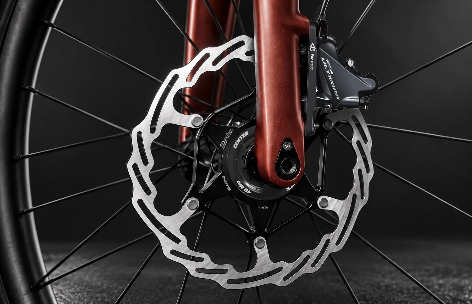Frein à disque de vélo en situation