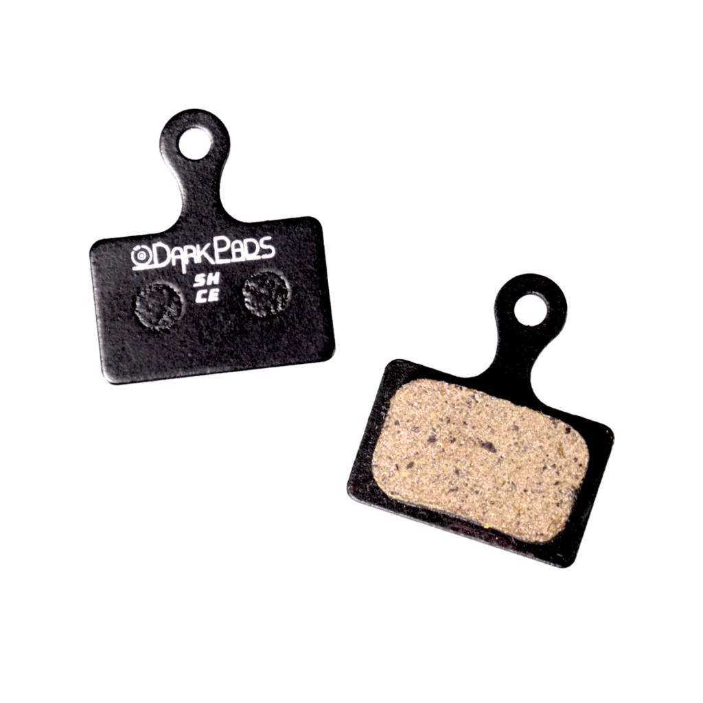 Plaquettes DarkPads Shimano ceramic vu de chaque coté