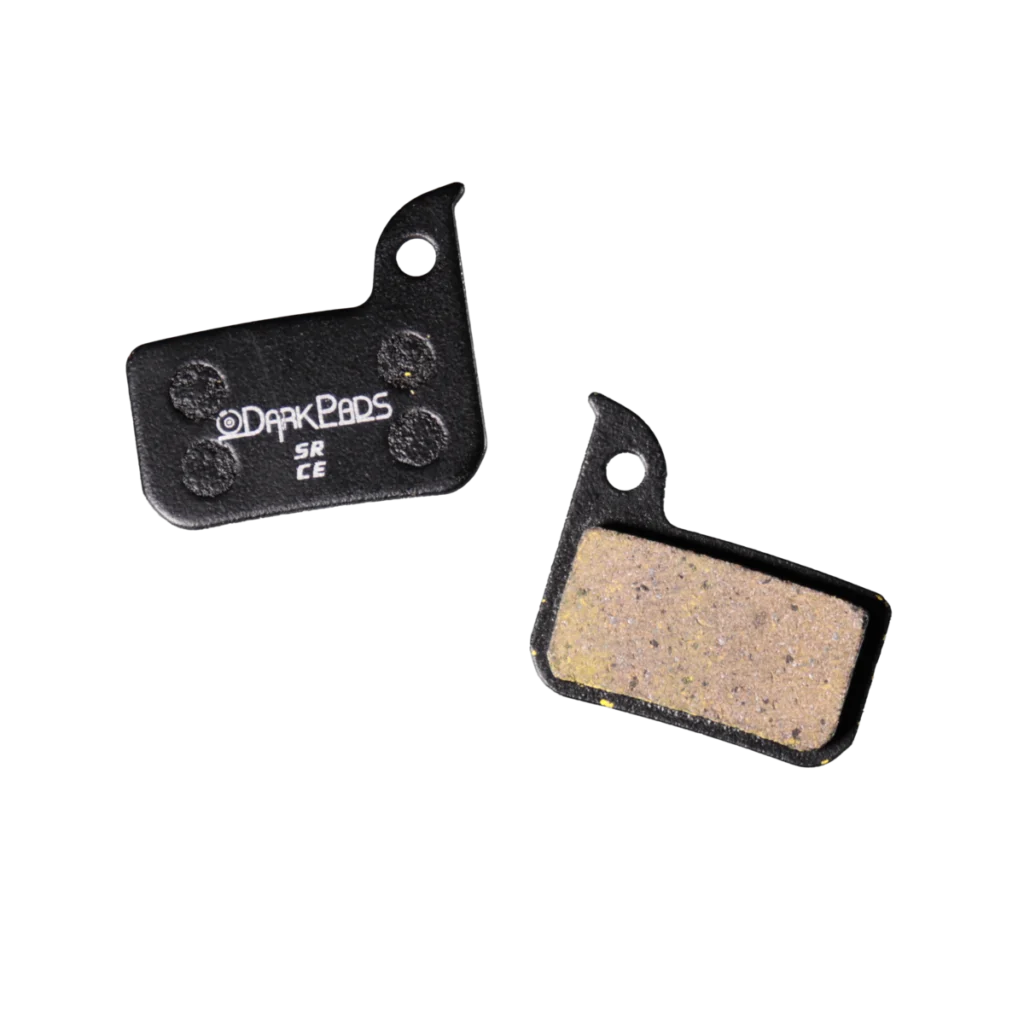 Plaquettes DarkPads Sram ceramic vu de chaque coté