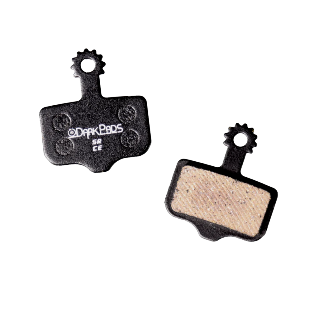 Plaquettes DarkPads Sram XDR ceramic vu de chaque coté