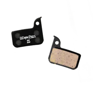 Plaquettes DarkPads Sram vu de chaque coté
